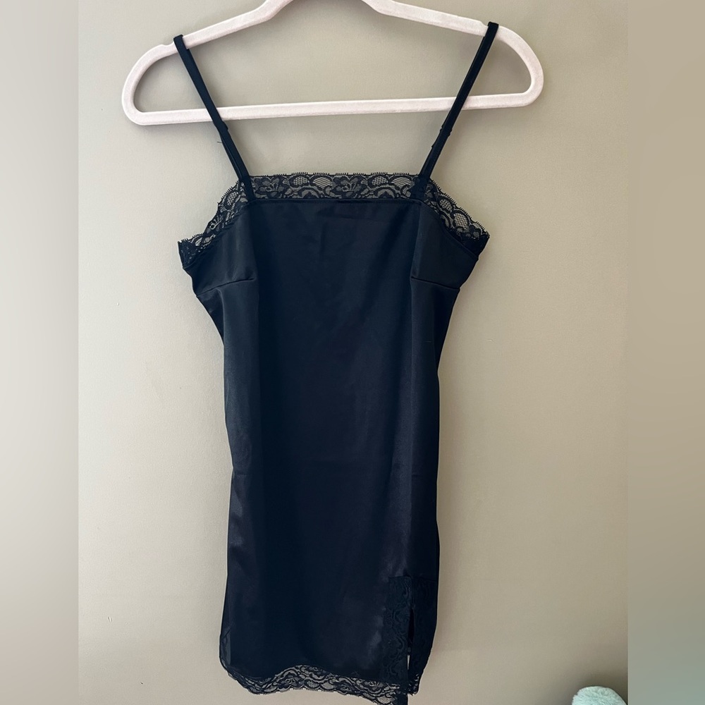 Black Slip dress with lace:)🖤